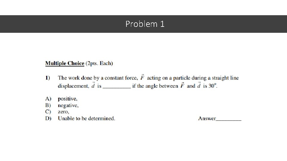 Problem 1 