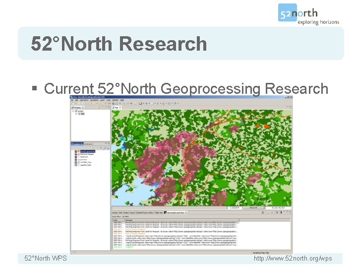 52°North Research § Current 52°North Geoprocessing Research 52°North WPS http: //www. 52 north. org/wps