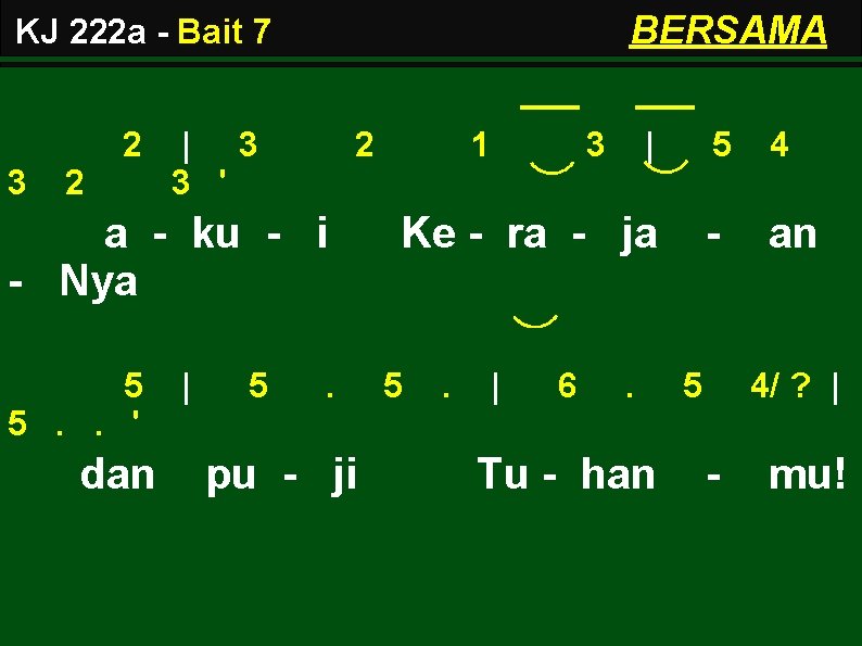 BERSAMA KJ 222 a - Bait 7 2 3 2 | 3 3 '