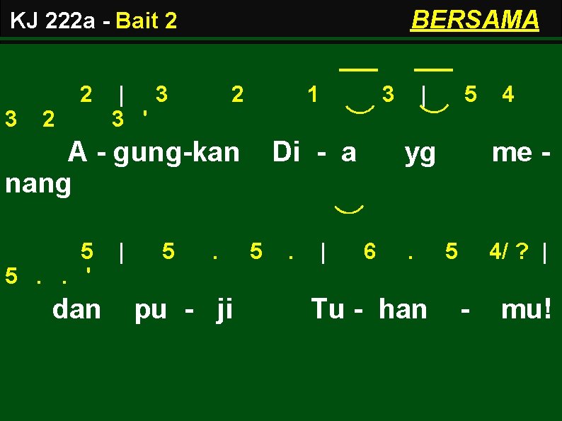 BERSAMA KJ 222 a - Bait 2 2 3 2 | 3 3 '