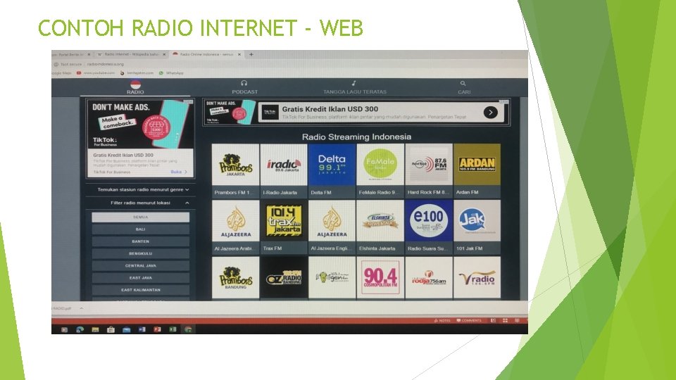 CONTOH RADIO INTERNET - WEB 