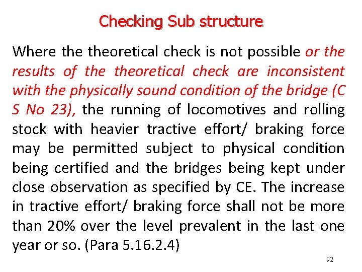 Checking Sub structure Where theoretical check is not possible or the results of theoretical