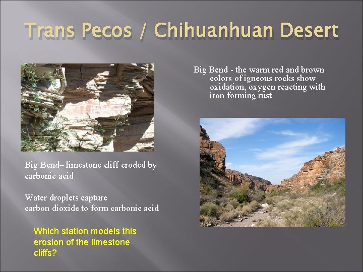 Trans Pecos / Chihuan Desert Big Bend - the warm red and brown colors