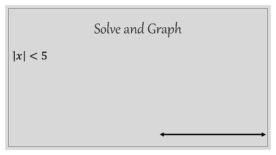 Solve and Graph ◦ 