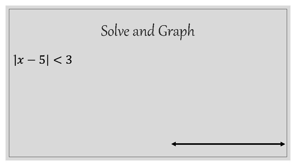 Solve and Graph ◦ 