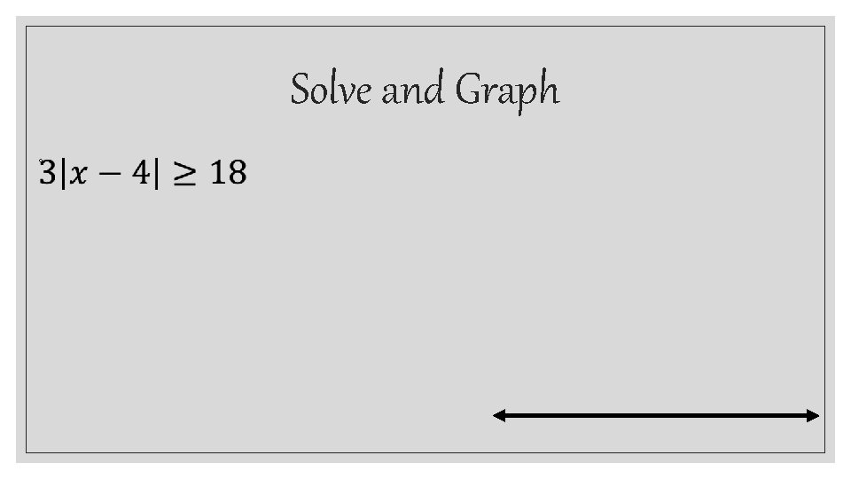Solve and Graph ◦ 