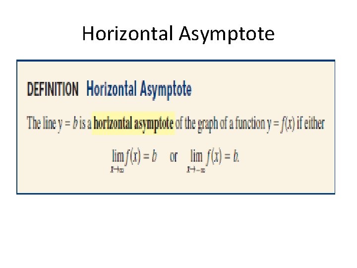 Horizontal Asymptote 