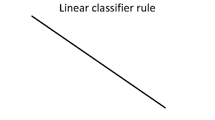 Linear classifier rule 