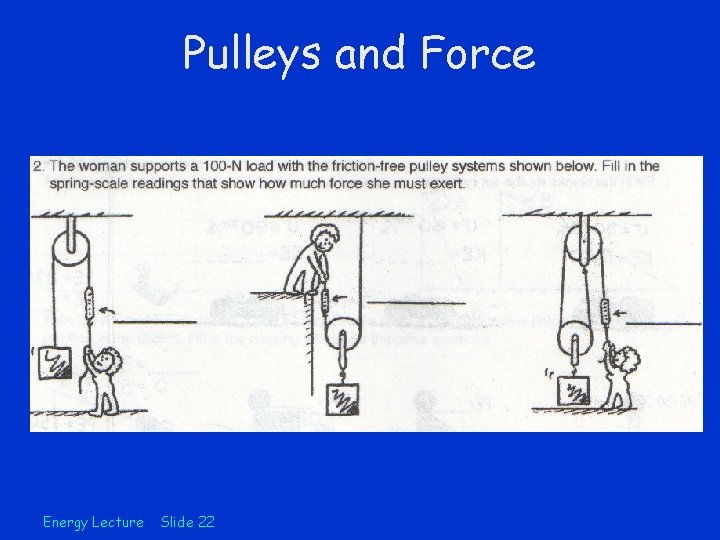 Pulleys and Force Energy Lecture Slide 22 