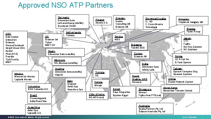 Approved NSO ATP Partners Germany Dimension Data (w/Luxembourg satellite) Devoteam Gmb. H Poland Atende