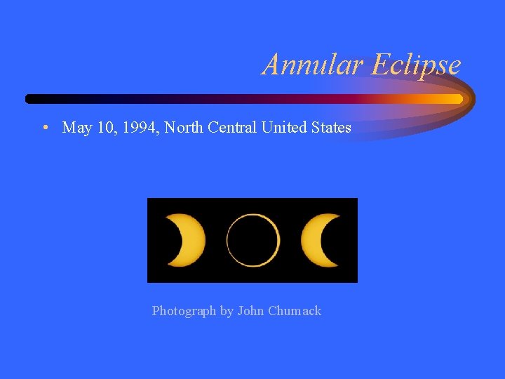 Annular Eclipse • May 10, 1994, North Central United States Photograph by John Chumack