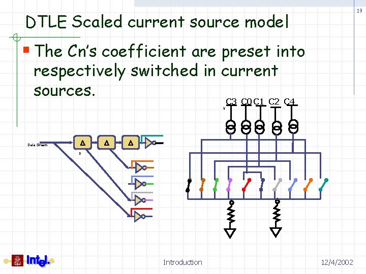 19 DTLE Scaled current source model § The Cn’s coefficient are preset into respectively