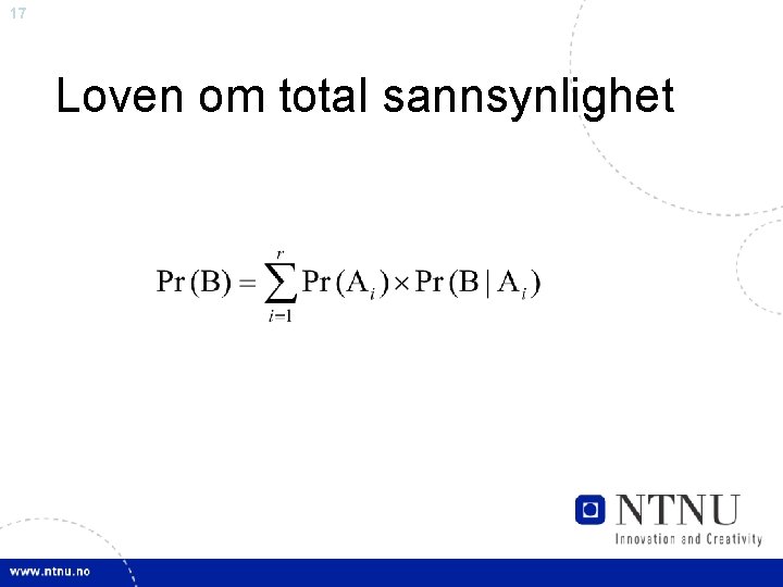 17 Loven om total sannsynlighet 