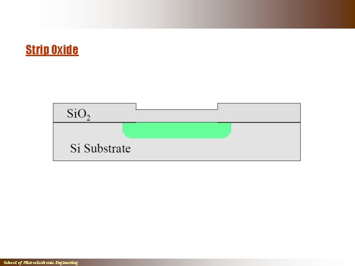 Strip Oxide School of Microelectronic Engineering Strip Oxide School of Microelectronic Engineering
