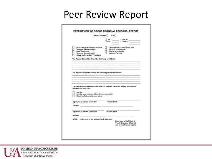 Peer Review Report 
