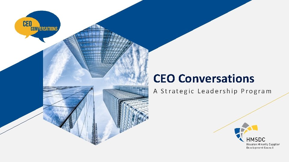 CEO Conversations A Strategic Leadership Program 