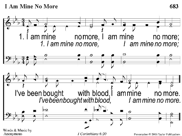 Am Mine More I Am 1 -IMine No. No More 683 