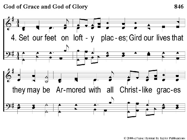 4 -1 of God. Grace of Gloryand God of Grace God of Glory 846