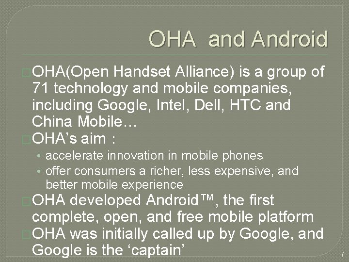 Oha Android Day 2 Contents Whats Android Android architecture Android