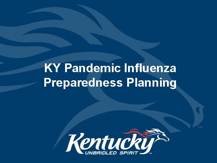 KY Pandemic Influenza Preparedness Planning 