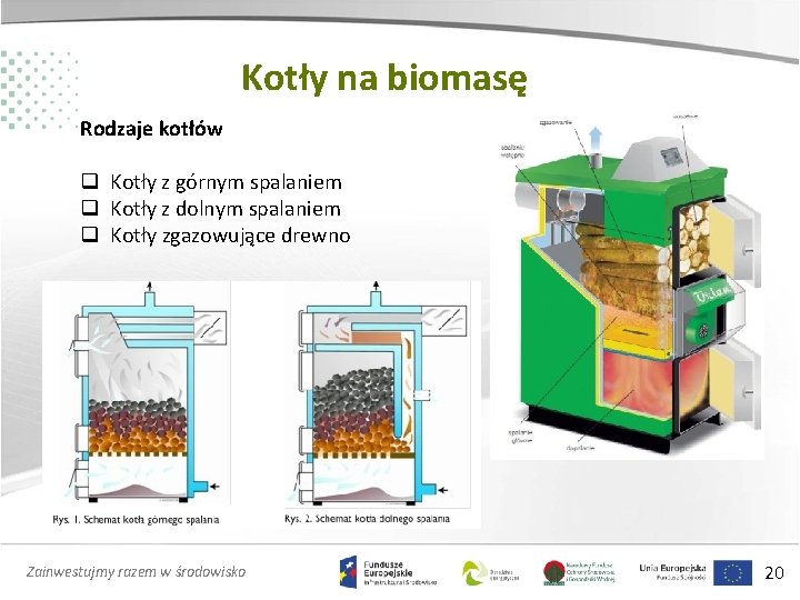 Kotły na biomasę Rodzaje kotłów q Kotły z górnym spalaniem q Kotły z dolnym