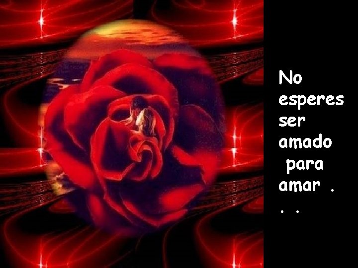 No esperes ser amado para amar. . . No esperes ser amado para amar. . .