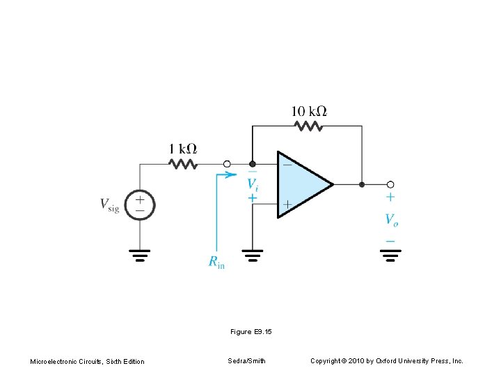 Figure E 9. 15 Microelectronic Circuits, Sixth Edition Sedra/Smith Copyright © 2010 by Oxford