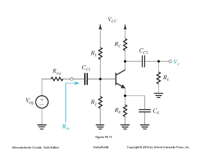 Figure P 9. 11 Microelectronic Circuits, Sixth Edition Sedra/Smith Copyright © 2010 by Oxford