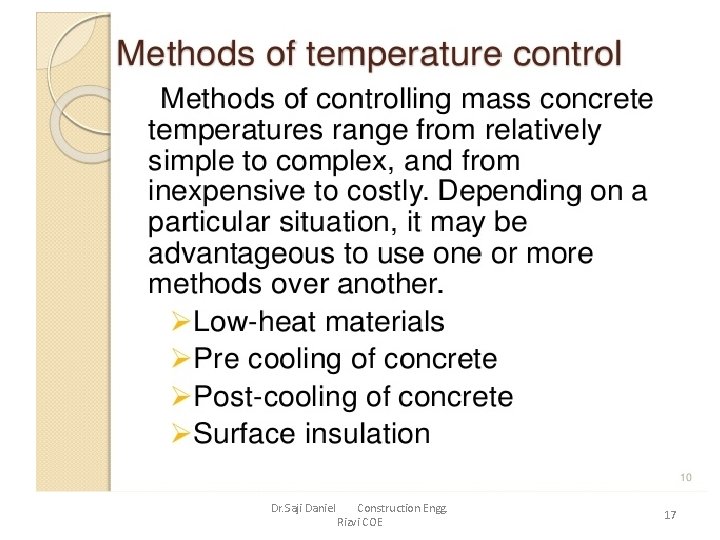 Dr. Saji Daniel Construction Engg. Rizvi COE 17 