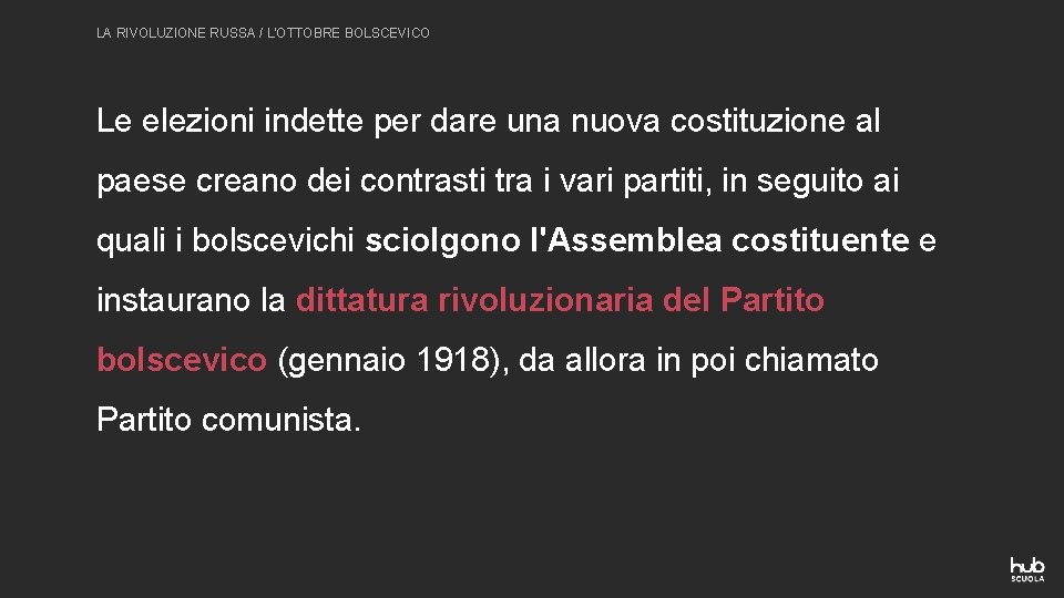 LA RIVOLUZIONE RUSSA / L'OTTOBRE BOLSCEVICO Le elezioni indette per dare una nuova costituzione