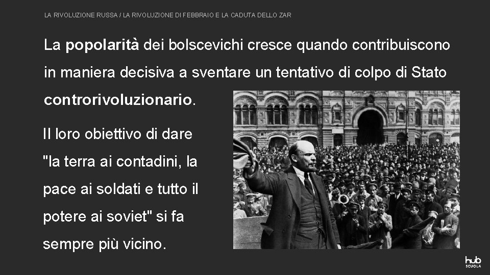 LA RIVOLUZIONE RUSSA / LA RIVOLUZIONE DI FEBBRAIO E LA CADUTA DELLO ZAR La