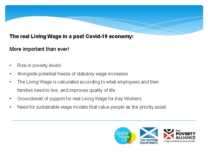 The real Living Wage in a post Covid-19 economy: More important than ever! •