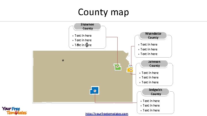 County map Shawnee County l l l Text in here Wyandotte County Text in