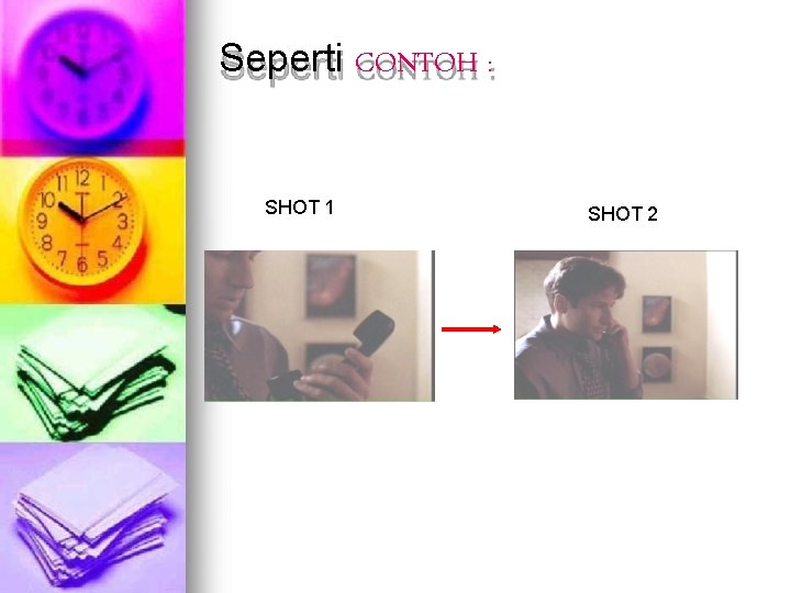 Seperti CONTOH : SHOT 1 SHOT 2 