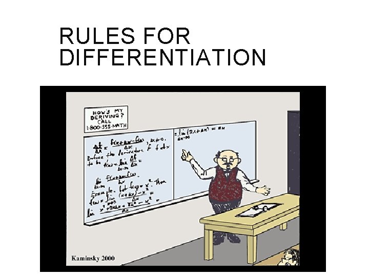 RULES FOR DIFFERENTIATION 