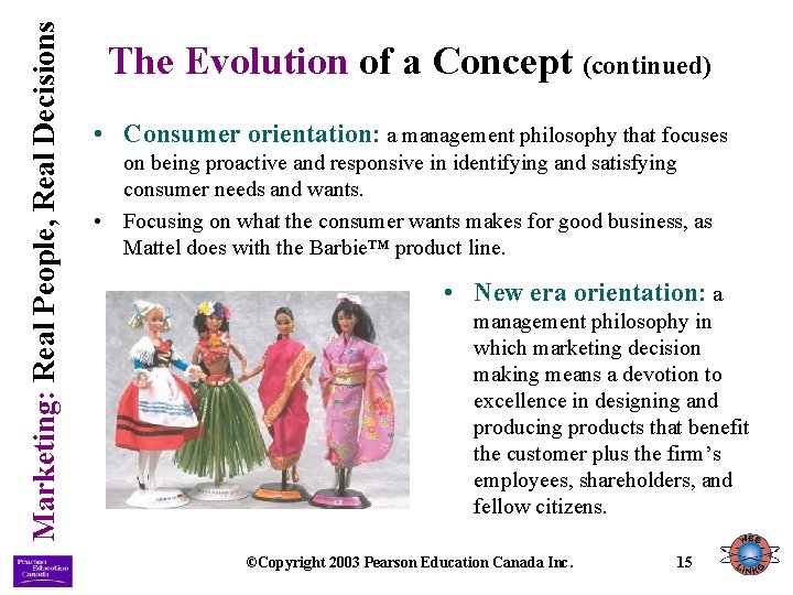 Marketing: Real People, Real Decisions The Evolution of a Concept (continued) • Consumer orientation: Marketing: Real People, Real Decisions The Evolution of a Concept (continued) • Consumer orientation:
