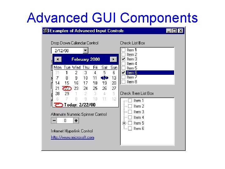 Advanced GUI Components 