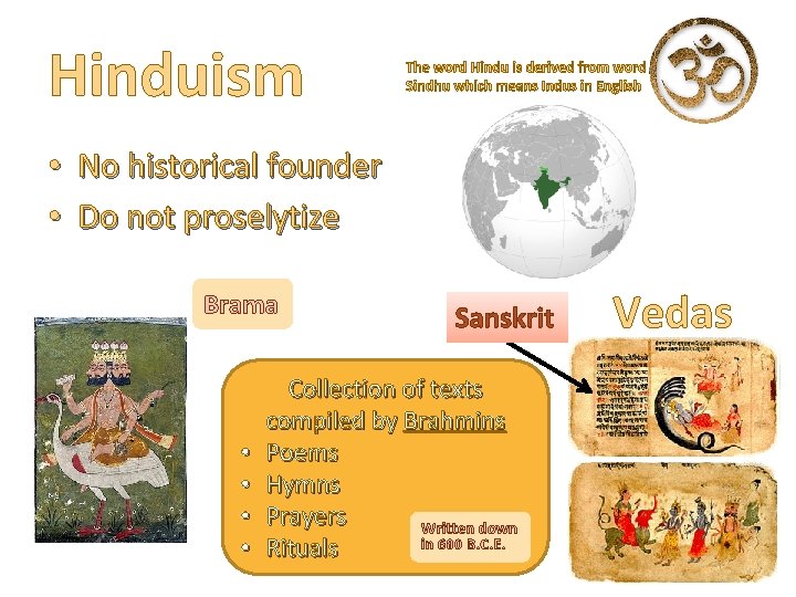 Hinduism The word Hindu is derived from word Sindhu which means Indus in English