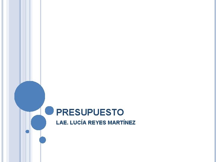 PRESUPUESTO LAE. LUCÍA REYES MARTÍNEZ 