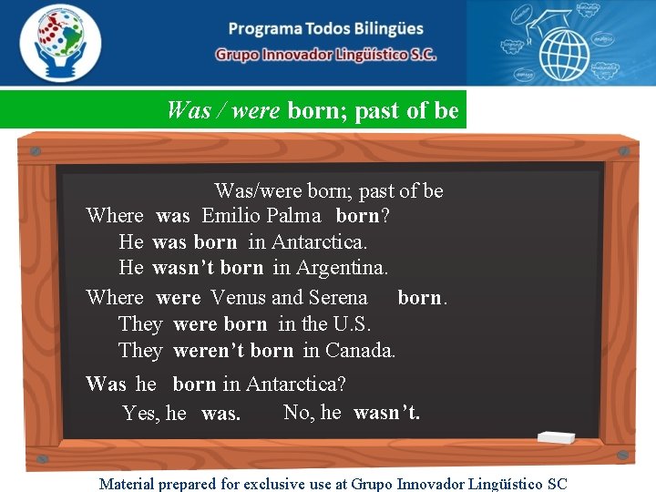 Was / were born; past of be Was/were born; past of be Where was