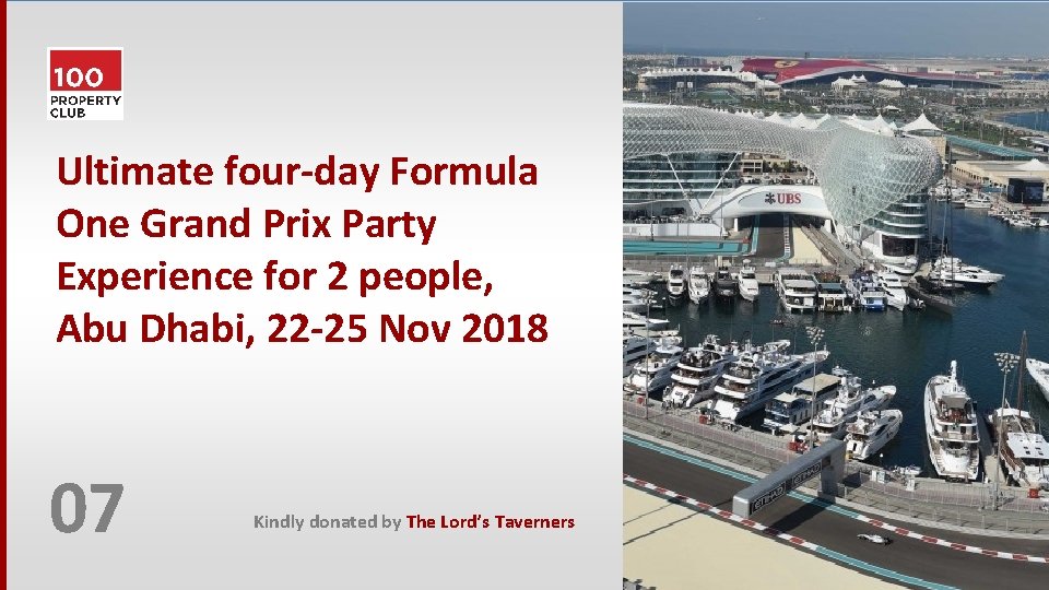 Ultimate four-day Formula One Grand Prix Party Experience for 2 people, Abu Dhabi, 22