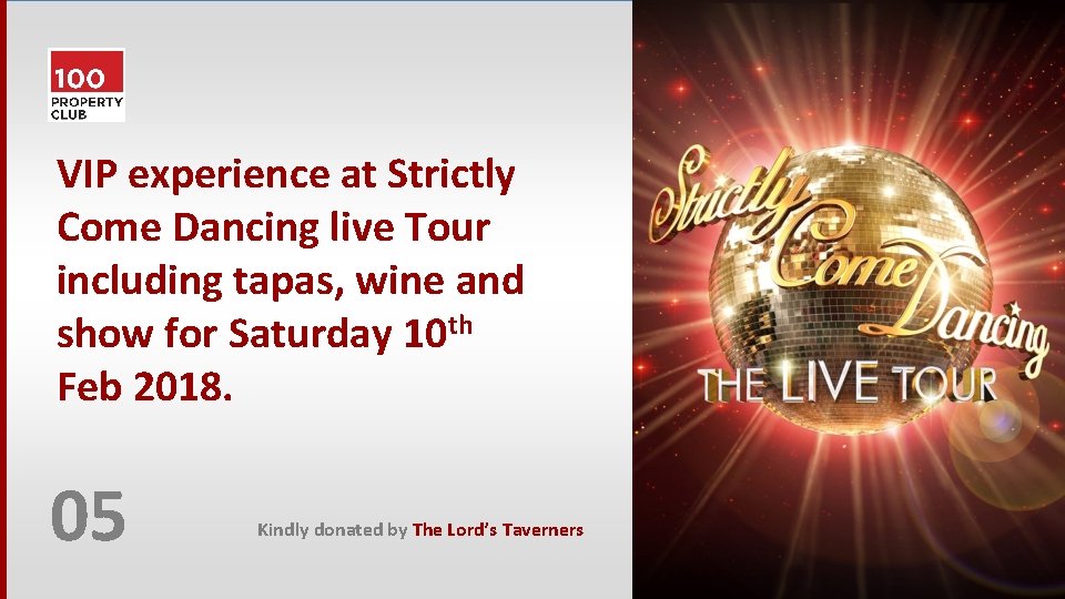 VIP experience at Strictly Come Dancing live Tour including tapas, wine and show for