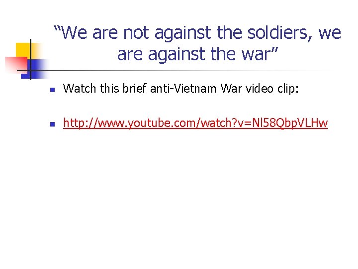 “We are not against the soldiers, we are against the war” n Watch this