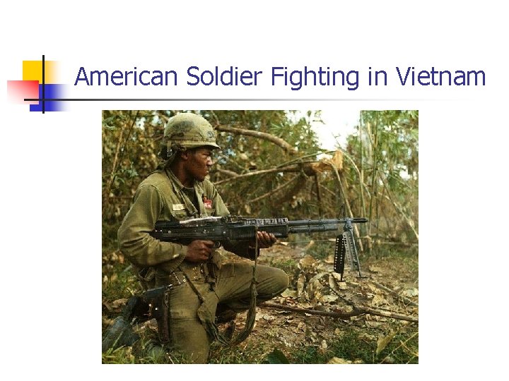 American Soldier Fighting in Vietnam 