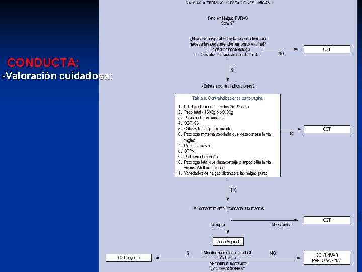 CONDUCTA: -Valoración cuidadosa: Manuel Urbaneja López. Prof. Asociado Obst. y Ginec. Sevilla 