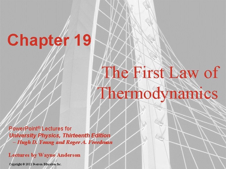 Chapter 19 The First Law of Thermodynamics Power