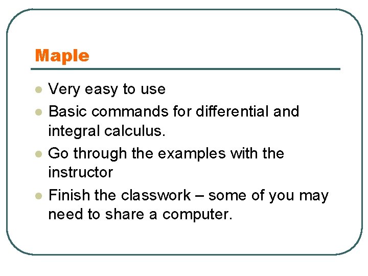 MAT 1221 Survey of Calculus Maple http myhome