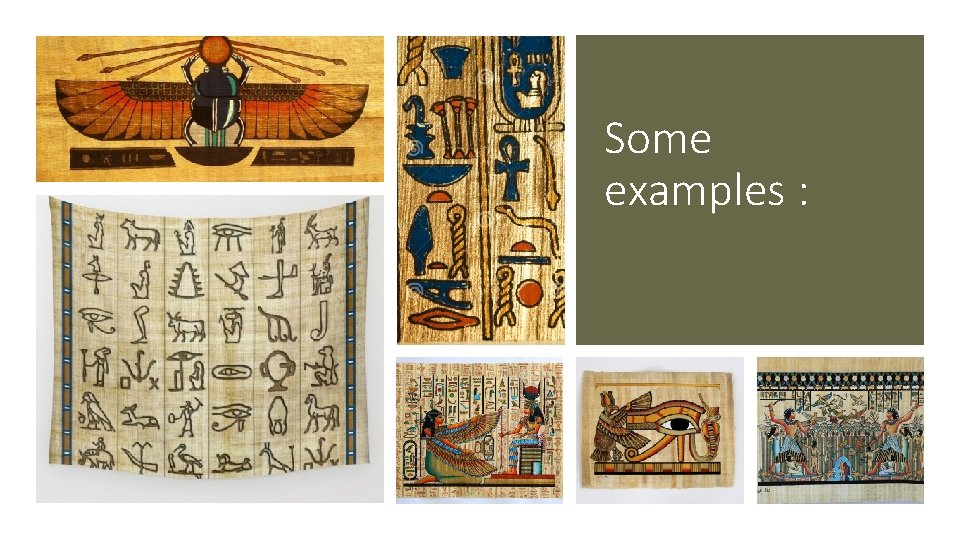 Some examples : Some examples :