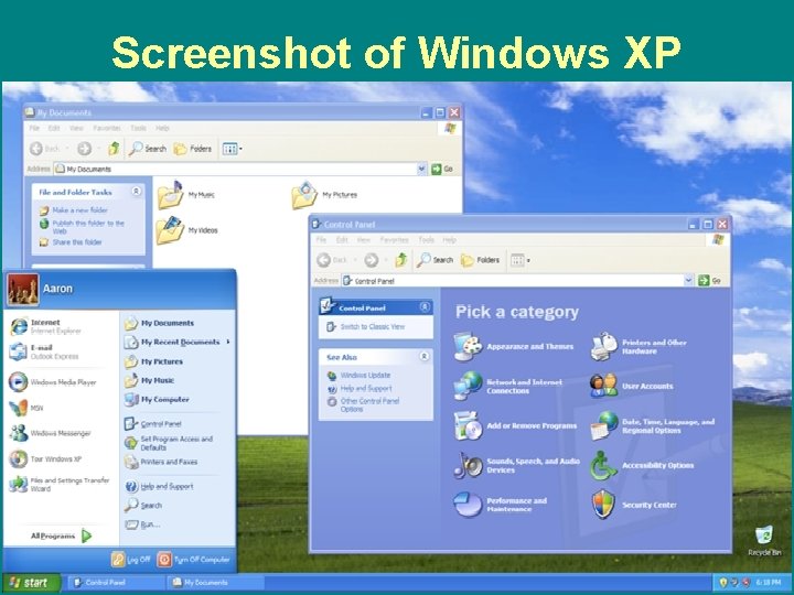 Screenshot of Windows XP 