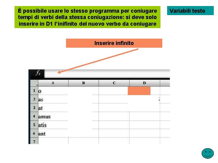 È possibile usare lo stesso programma per coniugare tempi di verbi della stessa coniugazione: